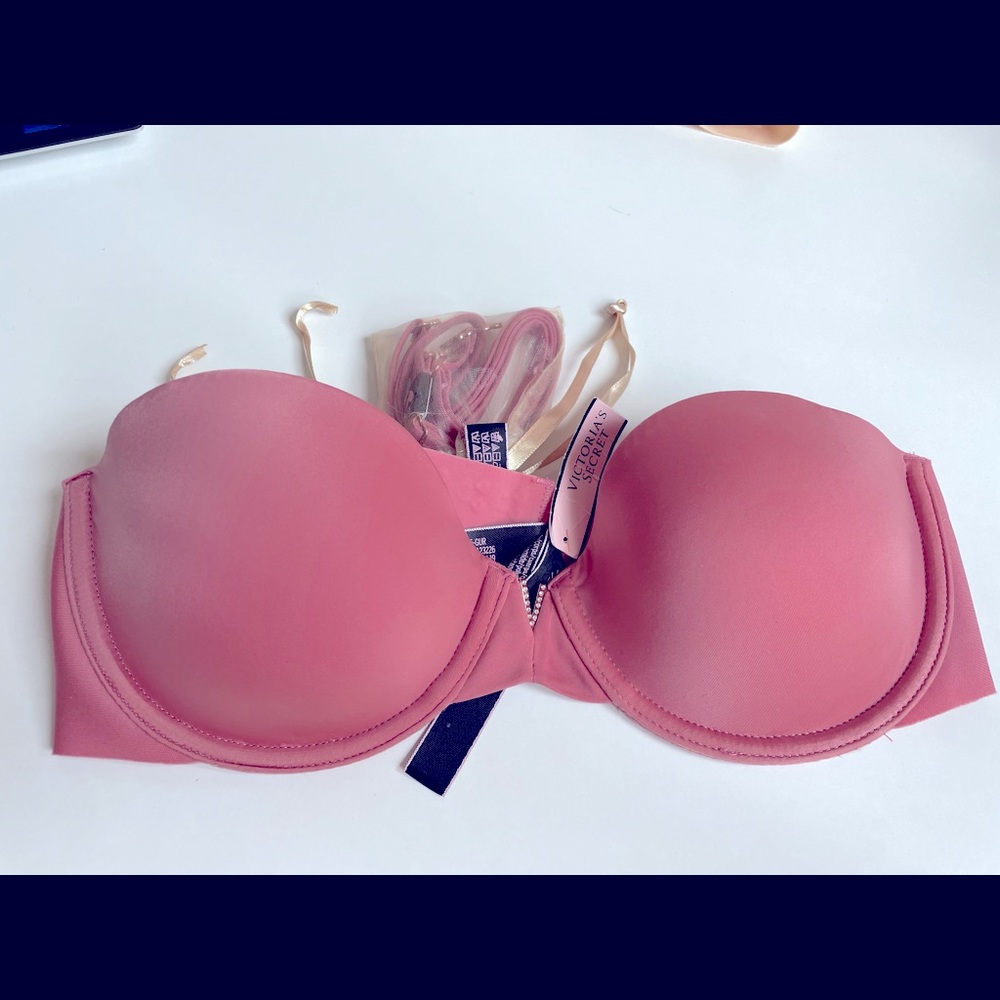 Victoria Secret strapless bra pink 32B
